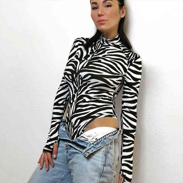 high neck long sleeve zebra pattern bodysuit spring autumn women fashion bodycon elastic christmas party body, Black;white
high neck long sleeve zebra pattern bodysuit spring autumn women fashion bodycon elastic christmas party body, Black;white