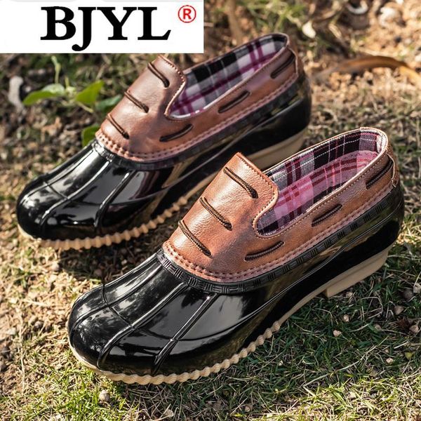 women's shoes lady duck shoes with waterproof zipper rubber sole women rain boots lace up ankle summer heel women flats, Black
women's shoes lady duck shoes with waterproof zipper rubber sole women rain boots lace up ankle summer heel women flats, Black