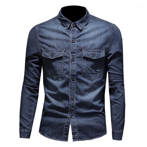 men's casual shirts long sleeve denim shirt men quality slim fit jean cotton fashion clothing back lettered print1, White;black
men's casual shirts long sleeve denim shirt men quality slim fit jean cotton fashion clothing back lettered print1, White;black