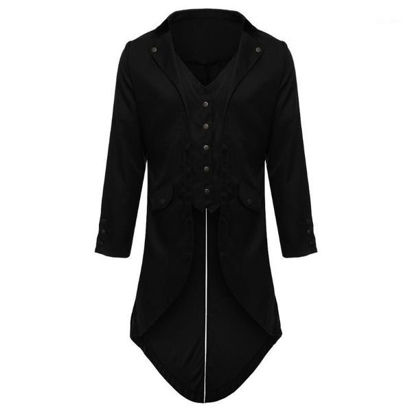 vintage quality men long jacket casual swallow-tailed coat punk retro tuxedo wedding jaqueta masculino speical performance wear1, Black;brown
vintage quality men long jacket casual swallow-tailed coat punk retro tuxedo wedding jaqueta masculino speical performance wear1, Black;brown