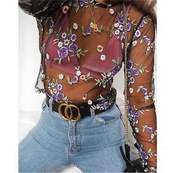 new fashion women's summer t-shirts sheer flower long sleeve t-shirt women clothes, White
new fashion women's summer t-shirts sheer flower long sleeve t-shirt women clothes, White
