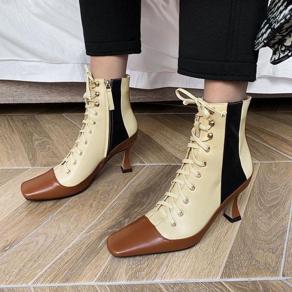 mixed color female boots ankle women's boots boot genuine leather lace up square toe tpr sloe zipper fashion shoes1, Black
mixed color female boots ankle women's boots boot genuine leather lace up square toe tpr sloe zipper fashion shoes1, Black