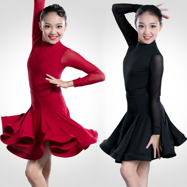 new latin dress girls dance dress red skirt exam show dancewear cha cha competition dress long sleeves practice clothing bi561, Black;red
new latin dress girls dance dress red skirt exam show dancewear cha cha competition dress long sleeves practice clothing bi561, Black;red