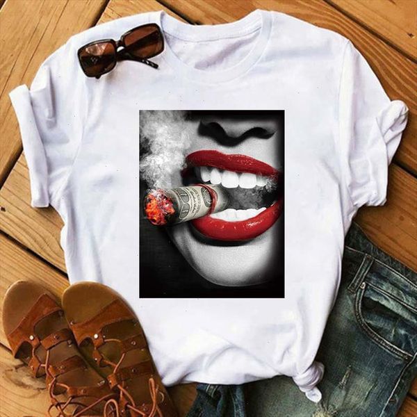 women lips t shirt hipster tumblr rose diamond snake lips printed female t shirt casual oversized tee female, White
women lips t shirt hipster tumblr rose diamond snake lips printed female t shirt casual oversized tee female, White