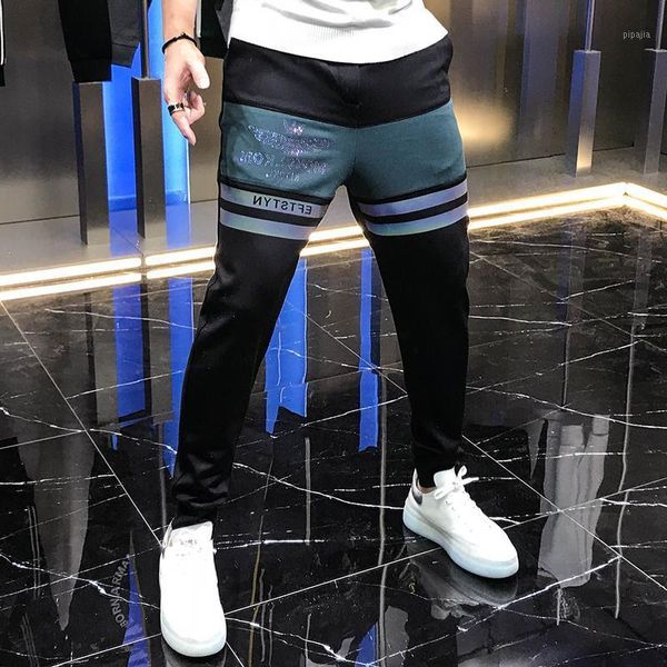 european station new fried street web celebrity reflective lettering drill ankle slacks men handsome halon pants men1, Black
european station new fried street web celebrity reflective lettering drill ankle slacks men handsome halon pants men1, Black