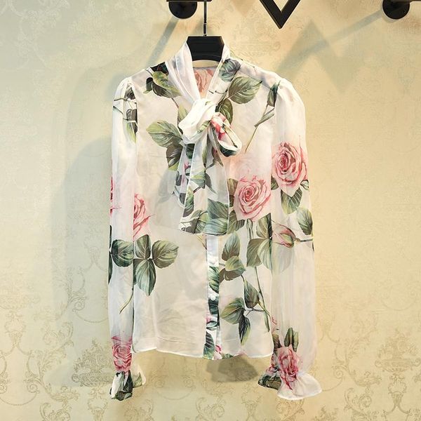 2021 summer new women vintage rose print loose lace bow chiffon shirt female two-piece blouse european clothing tide brand, White
2021 summer new women vintage rose print loose lace bow chiffon shirt female two-piece blouse european clothing tide brand, White