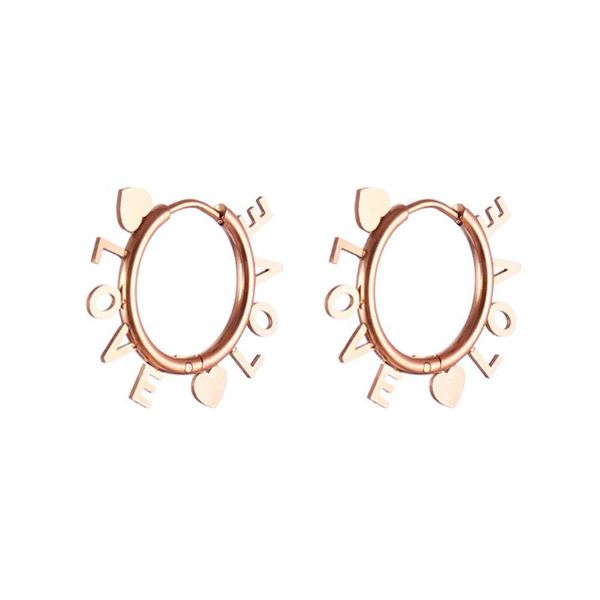 hoop & huggie stainless steel earrings for women rose gold love letters jewelry ear accessories 2021, Golden;silver
hoop & huggie stainless steel earrings for women rose gold love letters jewelry ear accessories 2021, Golden;silver
