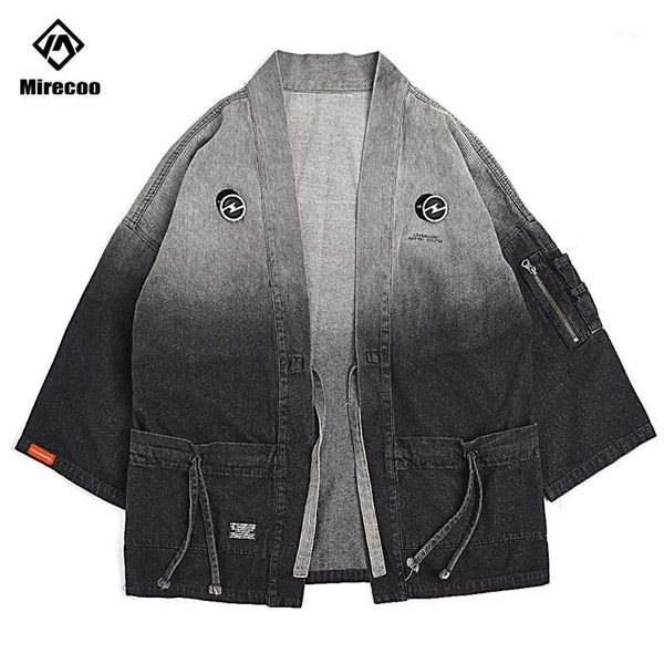 mirecoo men denim kimono jacket gradient open stitch jacket men windbreaker high street hip hop coat new clothing autumn1, Black;brown
mirecoo men denim kimono jacket gradient open stitch jacket men windbreaker high street hip hop coat new clothing autumn1, Black;brown