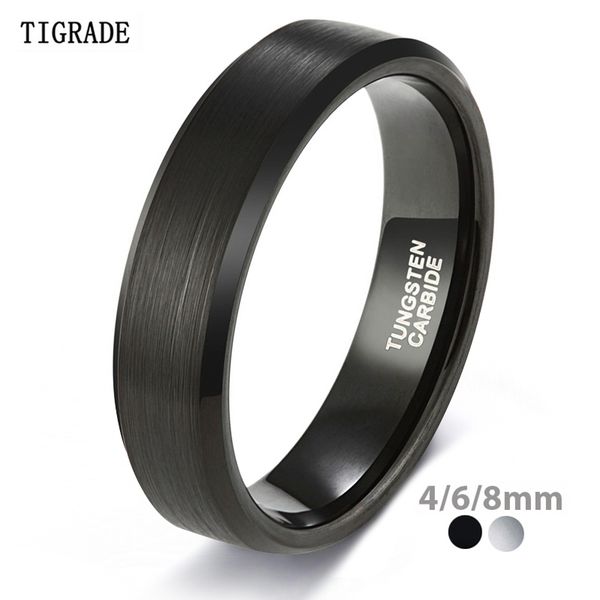 tigrade 4/6/8/mm black tungsten carbide ring men brushed silver color wedding band women engagement rings for male jewelry 201026, Golden;silver
tigrade 4/6/8/mm black tungsten carbide ring men brushed silver color wedding band women engagement rings for male jewelry 201026, Golden;silver