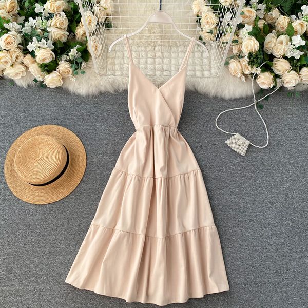 2021 new women no backs strapped down summer v-sleeveless sleeves elegant solid dress elastic ruched atle, Black;gray
2021 new women no backs strapped down summer v-sleeveless sleeves elegant solid dress elastic ruched atle, Black;gray