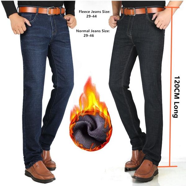 men's jeans tall men 120cm long straight slim fit black blue trousers high waist fleece winter denim plus size 40 42 44 46 pants
men's jeans tall men 120cm long straight slim fit black blue trousers high waist fleece winter denim plus size 40 42 44 46 pants