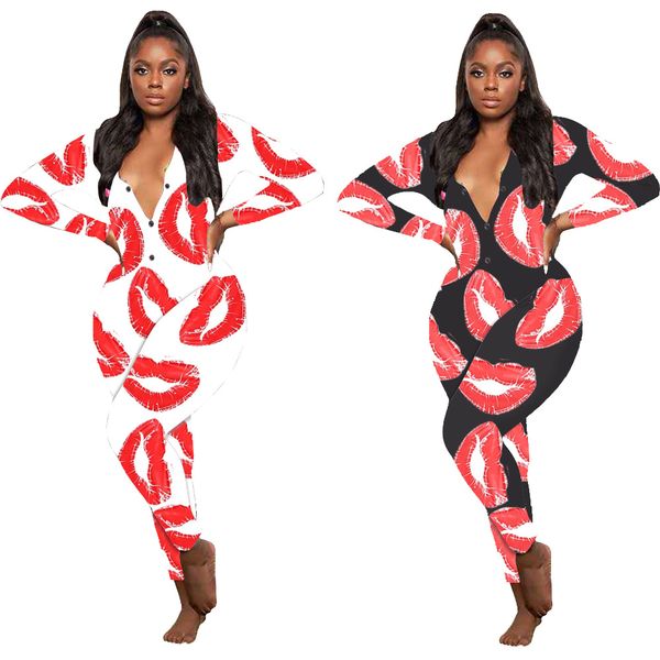 designer womens jumpsuits long sleeve v neck lips print rompers skinny jumpsuits fashion casual woman clothes, Black;white
designer womens jumpsuits long sleeve v neck lips print rompers skinny jumpsuits fashion casual woman clothes, Black;white