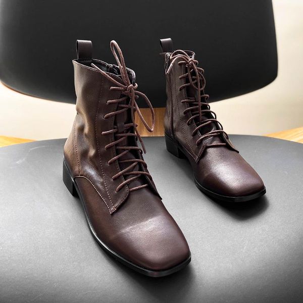 boots deat 2021 spring winter fashion casual square headed thick soled black lace up leather single short women sf887
boots deat 2021 spring winter fashion casual square headed thick soled black lace up leather single short women sf887