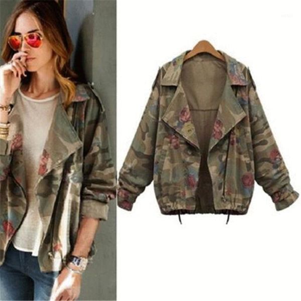 women's spring and autumn plus size slim and wild short camouflage bat long sleeve jacket coat1, Black;brown
women's spring and autumn plus size slim and wild short camouflage bat long sleeve jacket coat1, Black;brown