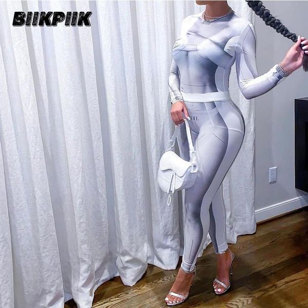 biikpiik skinny print white two piece set long sleeve autumn casual lounge wear blouses and long pants matching suits female kit, Gray
biikpiik skinny print white two piece set long sleeve autumn casual lounge wear blouses and long pants matching suits female kit, Gray