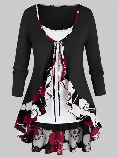 rosegal plus size flower flounce tunic tie blouse and slim cami set casual long sleeve women fashion autumn loose shirt1, White
rosegal plus size flower flounce tunic tie blouse and slim cami set casual long sleeve women fashion autumn loose shirt1, White