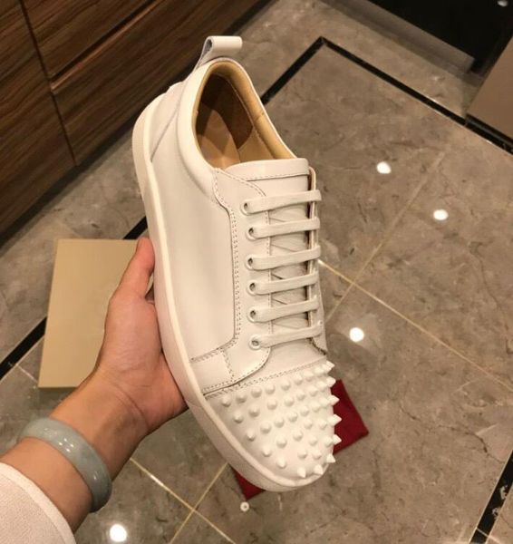 2021 men women casual shoes designer red bottom studded spikes fashion insider sneakers black red white leather low-shoes 
2021 men women casual shoes designer red bottom studded spikes fashion insider sneakers black red white leather low-shoes