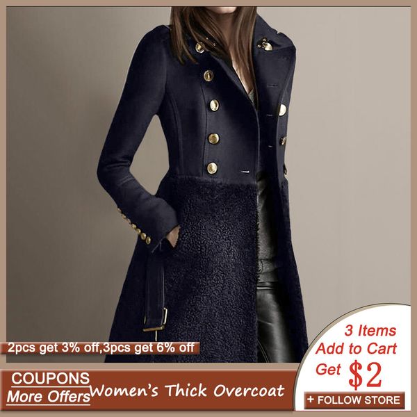 2020 winter double-breasted women overcoat thick warm fleece jacket korean plus size wrap coat casualx1020, Black
2020 winter double-breasted women overcoat thick warm fleece jacket korean plus size wrap coat casualx1020, Black