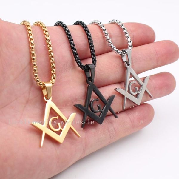 pendant necklaces gold/black stainless steel masonic symbol ason pentagram religion jewelry men's 18-30'' rolo chain necklace, Silver
pendant necklaces gold/black stainless steel masonic symbol ason pentagram religion jewelry men's 18-30'' rolo chain necklace, Silver