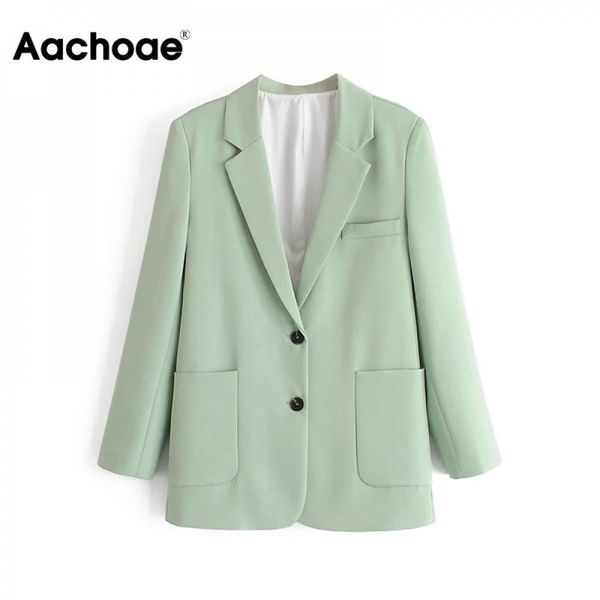aachoae green color casual blazer women big pockets long sleeve jacket female notched collar office wear blazer ropa de mujer 201114, White;black
aachoae green color casual blazer women big pockets long sleeve jacket female notched collar office wear blazer ropa de mujer 201114, White;black