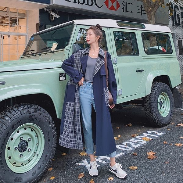 2021 new women's trench coat plaid suit collar contrast waistband double waist breasted belt shawl new autumn long jacket 2s ox5b, Black;brown
2021 new women's trench coat plaid suit collar contrast waistband double waist breasted belt shawl new autumn long jacket 2s ox5b, Black;brown