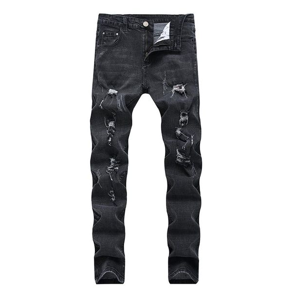 men's jeans european and american trendy pants men ripped slim, Blue
men's jeans european and american trendy pants men ripped slim, Blue