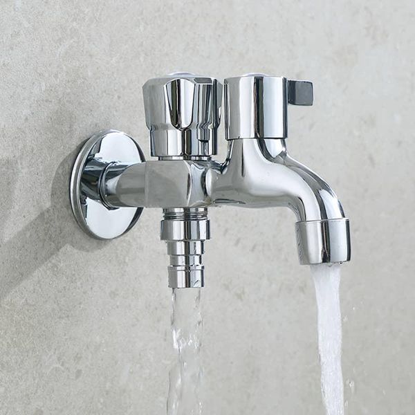 Copper Washing Machine Tap Wall Mount Chrome Finished Small Tap Decorative Double Garden Faucet Double Using Bibcock Taps
Copper Washing Machine Tap Wall Mount Chrome Finished Small Tap Decorative Double Garden Faucet Double Using Bibcock Taps