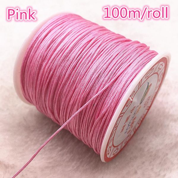 100m roll 0.8mm pink nylon cord thread chinese knot macrame cord bracelet braided string diy tassels beading thread h jllbim
100m roll 0.8mm pink nylon cord thread chinese knot macrame cord bracelet braided string diy tassels beading thread h jllbim