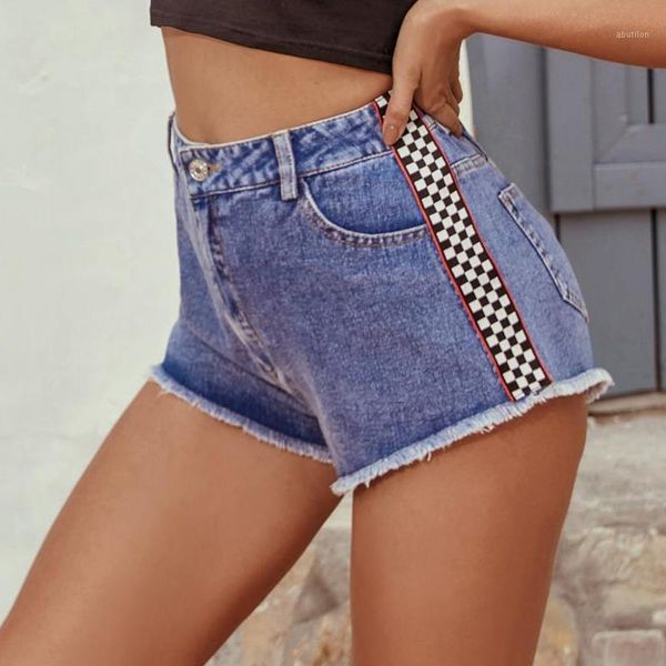 women's shorts 2021 summer plaid patchwork high waist denim women casual ladies fashion elastic wide leg short jeans female1, White;black
women's shorts 2021 summer plaid patchwork high waist denim women casual ladies fashion elastic wide leg short jeans female1, White;black