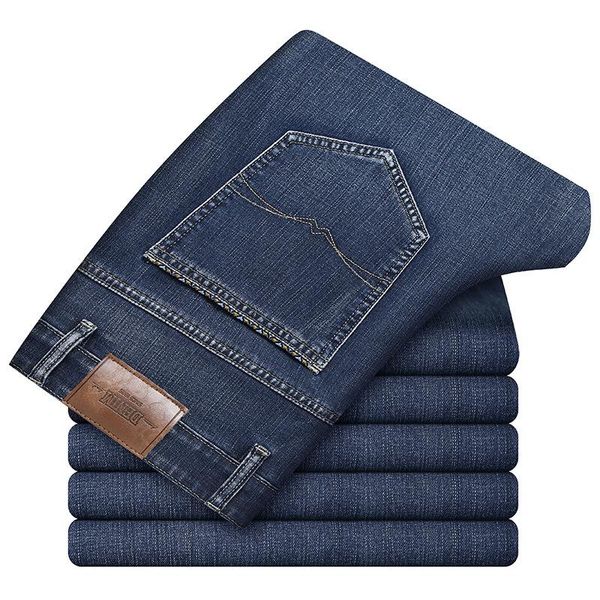 men's jeans 2021 autumn winter baggy casual pants solid color soft business trousers mid loose straight denim for men,8120, Blue
men's jeans 2021 autumn winter baggy casual pants solid color soft business trousers mid loose straight denim for men,8120, Blue