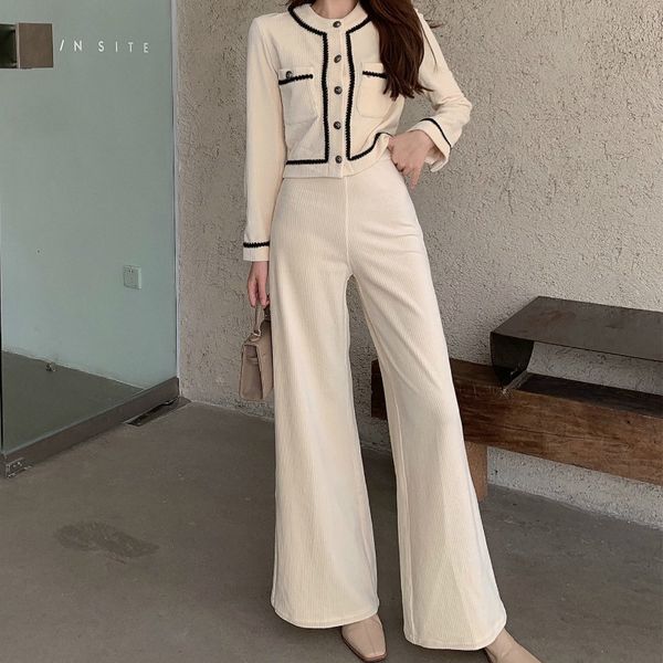 2021 vintage woman two-piece velvet defines solid slices single-edged shareholding female woman's breasted cardigan pants wide waist v0, Gray
2021 vintage woman two-piece velvet defines solid slices single-edged shareholding female woman's breasted cardigan pants wide waist v0, Gray