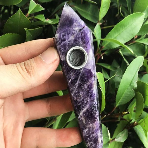 natural quartz pipe smoking pipe dream amethyst point rod treatment gem with metal filter wholesale p qylxdm, Black
natural quartz pipe smoking pipe dream amethyst point rod treatment gem with metal filter wholesale p qylxdm, Black