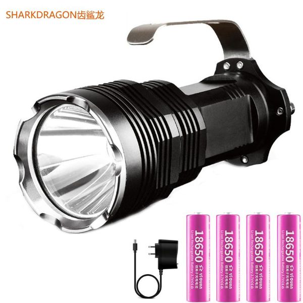 High-power High-light Rechargeable Waterproof Camping 5 Lighting Mode Searchlight Use 4*18650 Battery