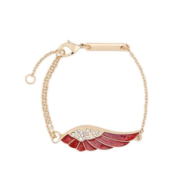 charm bracelets fashion women jewelry red crystal enamel wing bracelet gold color chain accessories, Golden;silver
charm bracelets fashion women jewelry red crystal enamel wing bracelet gold color chain accessories, Golden;silver