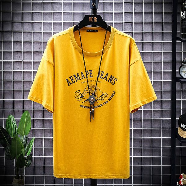 man's t-shirt men summer yellow cotton oversized hip hop japanese streetwear harajuku male t shirt kg-234, White;black
man's t-shirt men summer yellow cotton oversized hip hop japanese streetwear harajuku male t shirt kg-234, White;black