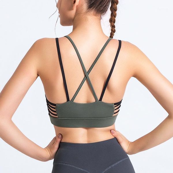 gym clothing yoga strappy sports bras women longline wirepadded medium support bra removable cups1, White;black
gym clothing yoga strappy sports bras women longline wirepadded medium support bra removable cups1, White;black