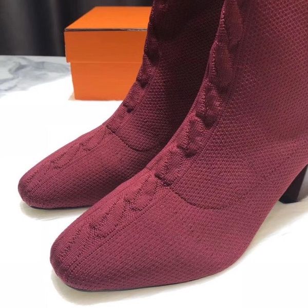 autumn spring knitted elastic boots thick heels woman shoes high heel boots fashion volver socks boots 60 lady high heels 35-40, Black
autumn spring knitted elastic boots thick heels woman shoes high heel boots fashion volver socks boots 60 lady high heels 35-40, Black
