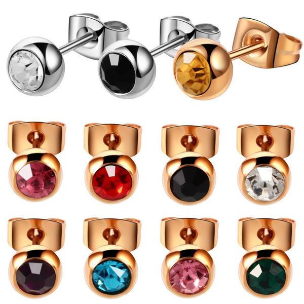 pair 316l surgical steel crystal gem assorted colors ear stud piercing simple style screw-back earrings girls jewelry 20g q sqckcc, Silver
pair 316l surgical steel crystal gem assorted colors ear stud piercing simple style screw-back earrings girls jewelry 20g q sqckcc, Silver