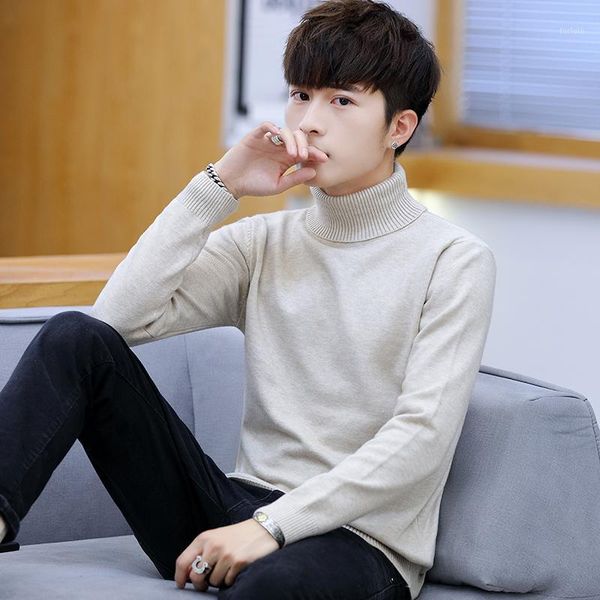 2019 new autumn winter men's sweater men's turtleneck solid color casual sweater slim fit brand knitted pullovers1, White;black
2019 new autumn winter men's sweater men's turtleneck solid color casual sweater slim fit brand knitted pullovers1, White;black