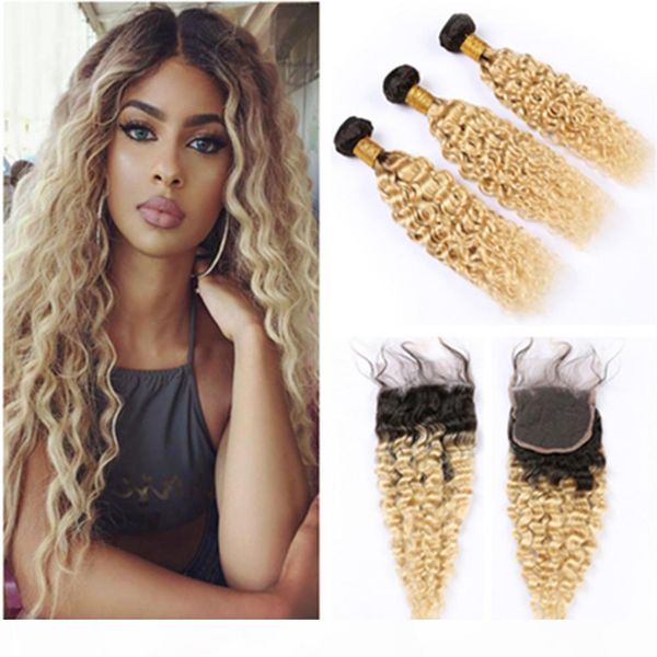 blonde ombre brazilian human hair wefts water wave with closure #1b 613 ombre wet and wavy hair weaves 3bundles with lace closure 4x4, Black
blonde ombre brazilian human hair wefts water wave with closure #1b 613 ombre wet and wavy hair weaves 3bundles with lace closure 4x4, Black