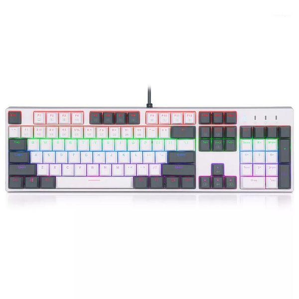 keyboards 104 keys mechanical gaming ergonomic keyboard with colorful backlit for gamer swappable blue switch pc/lap
keyboards 104 keys mechanical gaming ergonomic keyboard with colorful backlit for gamer swappable blue switch pc/lap