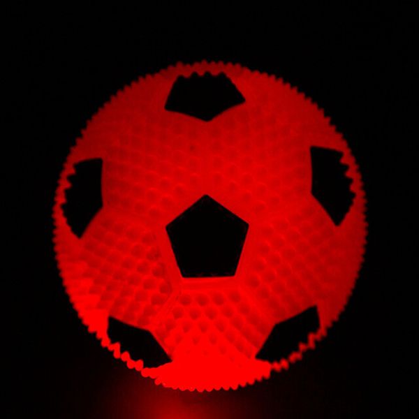 

LED Poms Cheer Items Glowing Soccer 6.5cm Flash Sound Massage Soccer Kids Vent Toys