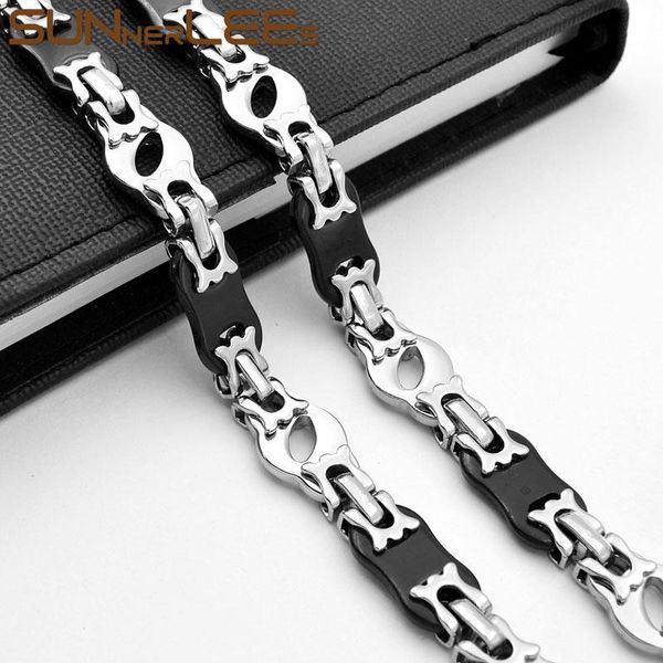 sunnerlees fashion jewelry stainless steel necklace 12mm black silver color geometric link chain for mens womens sc84 n
sunnerlees fashion jewelry stainless steel necklace 12mm black silver color geometric link chain for mens womens sc84 n