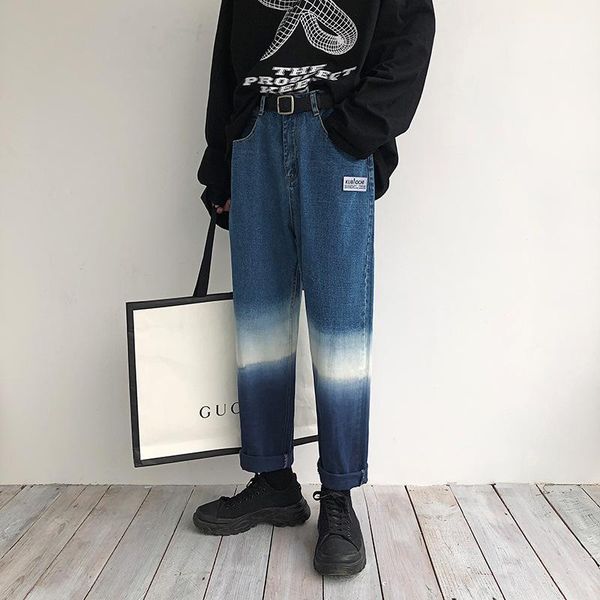 men's jeans autumn gradient men's fashion washed casual retro jean pants men streetwear loose hip hop straight denim trousers mens, Blue
men's jeans autumn gradient men's fashion washed casual retro jean pants men streetwear loose hip hop straight denim trousers mens, Blue