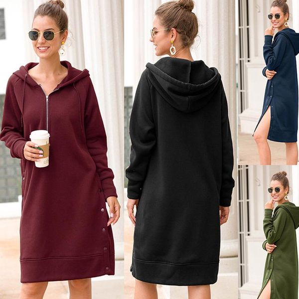 casual dresses women's winter dress thick hooded long sleeve warm solid color split ladies 2021 fashion loose zipper, Black;gray
casual dresses women's winter dress thick hooded long sleeve warm solid color split ladies 2021 fashion loose zipper, Black;gray