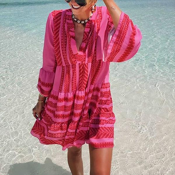 summer new boho dress casual loose striped mini dresses mini women 2020 bohemian short beach dress v neck sundress femme vestido, Black;gray
summer new boho dress casual loose striped mini dresses mini women 2020 bohemian short beach dress v neck sundress femme vestido, Black;gray