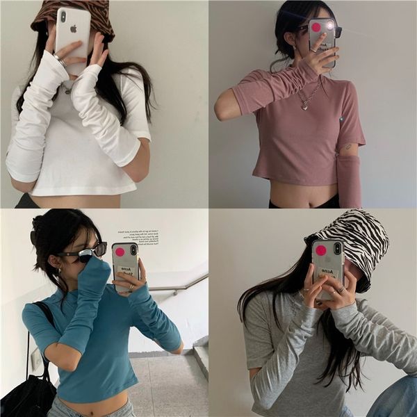 qd1ra 2020 autumn sleeve slim fit for color short open navel t-shirt design detachable korean height half t-shirt solid women p1bnh, White
qd1ra 2020 autumn sleeve slim fit for color short open navel t-shirt design detachable korean height half t-shirt solid women p1bnh, White