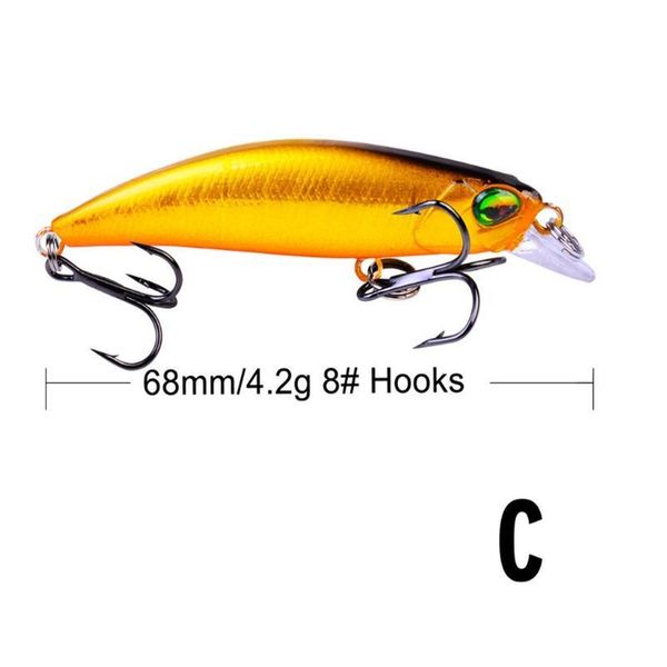 1pcs 6.8cm 4.2g artificial hard bait minnow fishing lures wobbler crankbait floating 8# treble hook bass pike swimba jllcsx
1pcs 6.8cm 4.2g artificial hard bait minnow fishing lures wobbler crankbait floating 8# treble hook bass pike swimba jllcsx