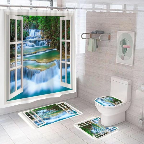 shower curtains curtain 3d bath waterproof mildew polyester orest for bathroom green plant beach 4 style1
shower curtains curtain 3d bath waterproof mildew polyester orest for bathroom green plant beach 4 style1