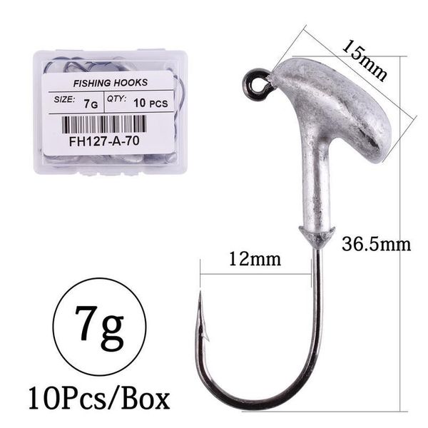 10pc/box 2.5g 3.5g 5g 7g 10g 12g 14g 18g tumbler lead head hook jig bait fishing hook for soft lure hooks jllnnk
10pc/box 2.5g 3.5g 5g 7g 10g 12g 14g 18g tumbler lead head hook jig bait fishing hook for soft lure hooks jllnnk